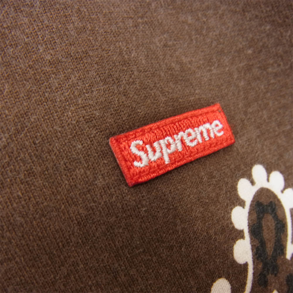 Supreme シュプリーム 21SS Bandana Small Box Logo Tee バンダナ スモールボックス  ロゴ 半袖Tシャツ ブラウン ブラウン系 S【中古】