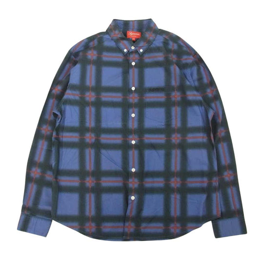 Supreme シュプリーム 21SS Spray Tartan Shirt スプレータータン 長袖シャツ ブルー系 M【新古品】【未使用】【中古】