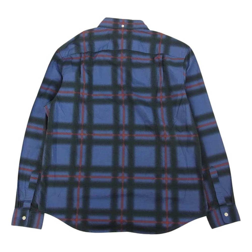 Supreme シュプリーム 21SS Spray Tartan Shirt スプレータータン 長袖シャツ ブルー系 M【新古品】【未使用】【中古】