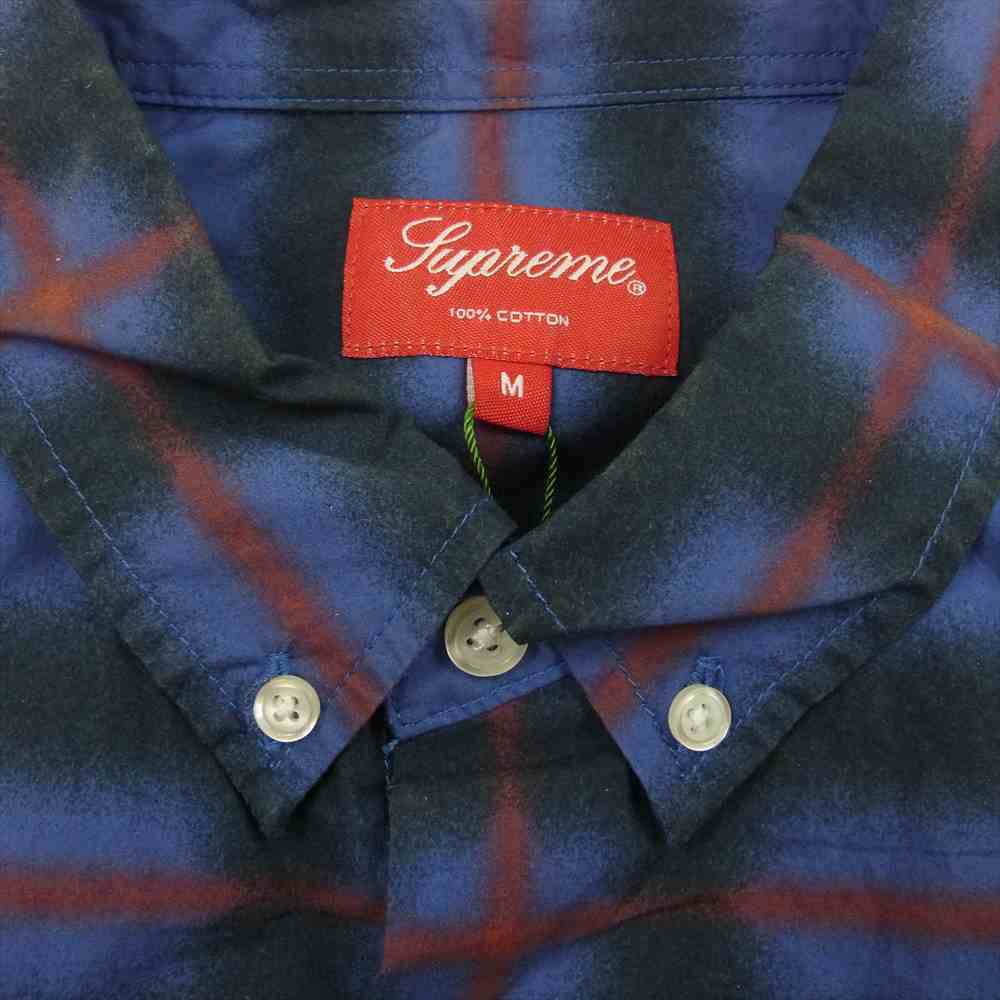 Supreme シュプリーム 21SS Spray Tartan Shirt スプレータータン 長袖シャツ ブルー系 M【新古品】【未使用】【中古】