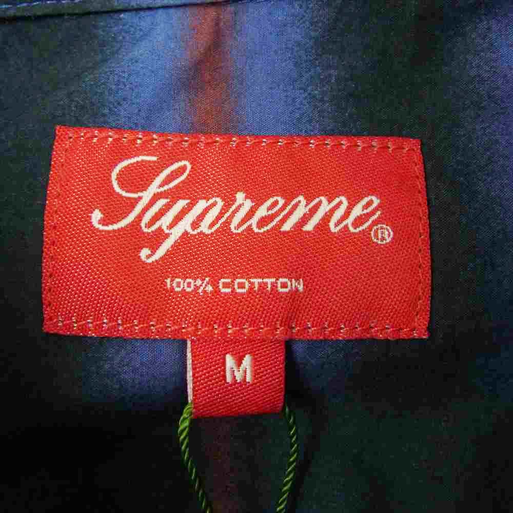 Supreme シュプリーム 21SS Spray Tartan Shirt スプレータータン 長袖シャツ ブルー系 M【新古品】【未使用】【中古】