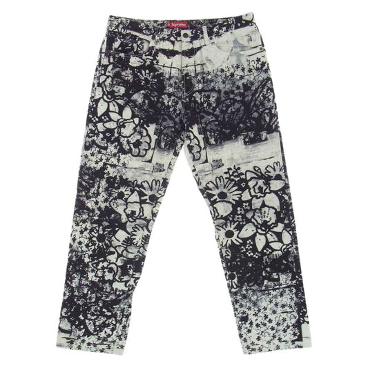 Supreme シュプリーム 21FW Christopher Wool Regular Jean クリストファー ウール レギュラー ジーンズ パンツ ブラック系 ホワイト系 34【中古】