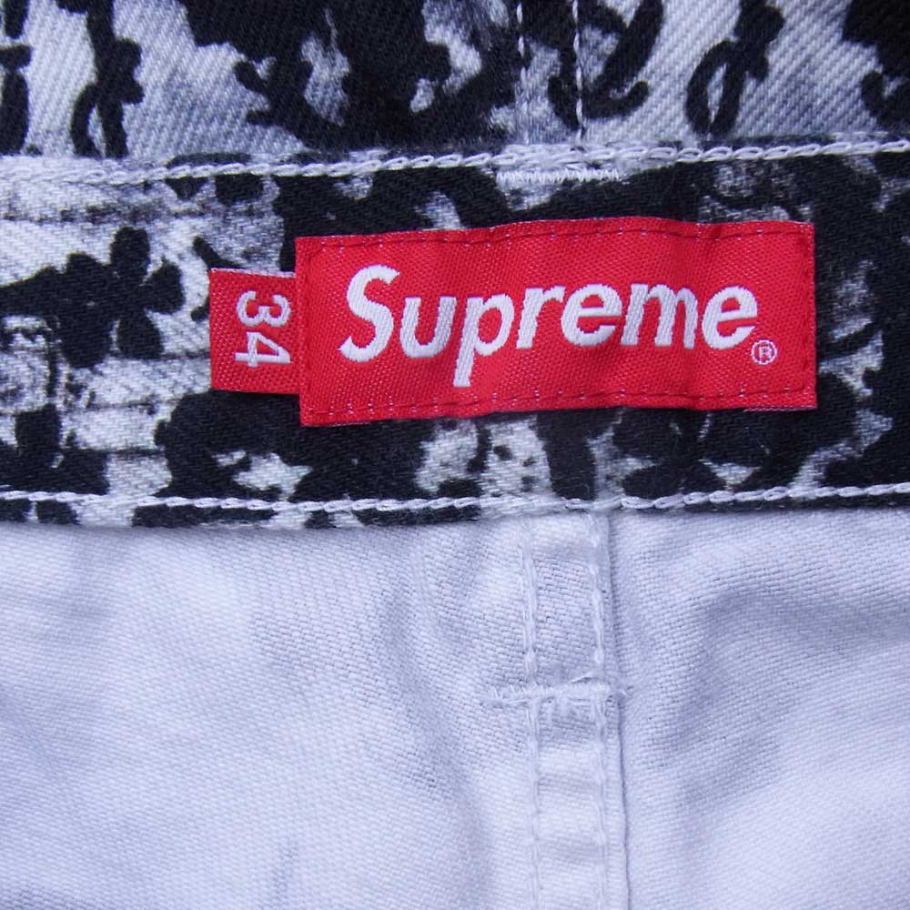 Supreme シュプリーム 21FW Christopher Wool Regular Jean クリストファー ウール レギュラー ジーンズ パンツ ブラック系 ホワイト系 34【中古】