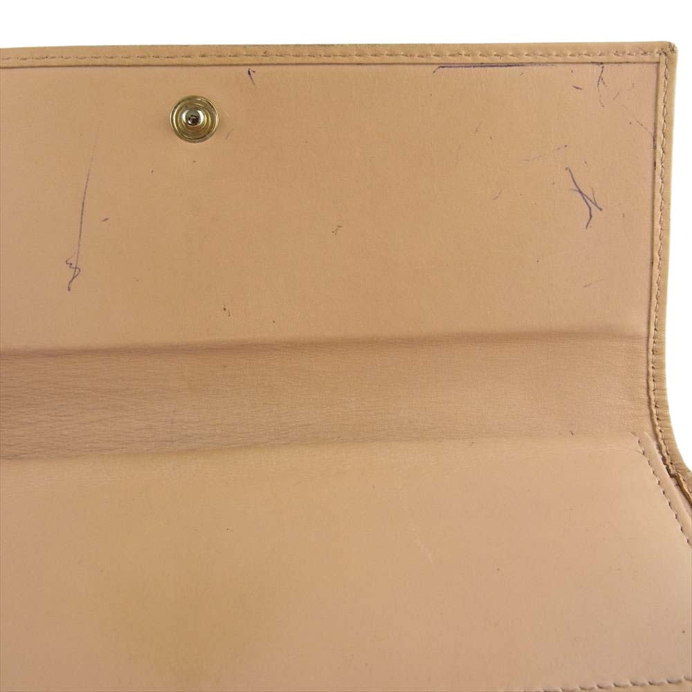 GUCCI グッチ GG キャンバス 三つ折り 長財布 ベージュ系【中古】
