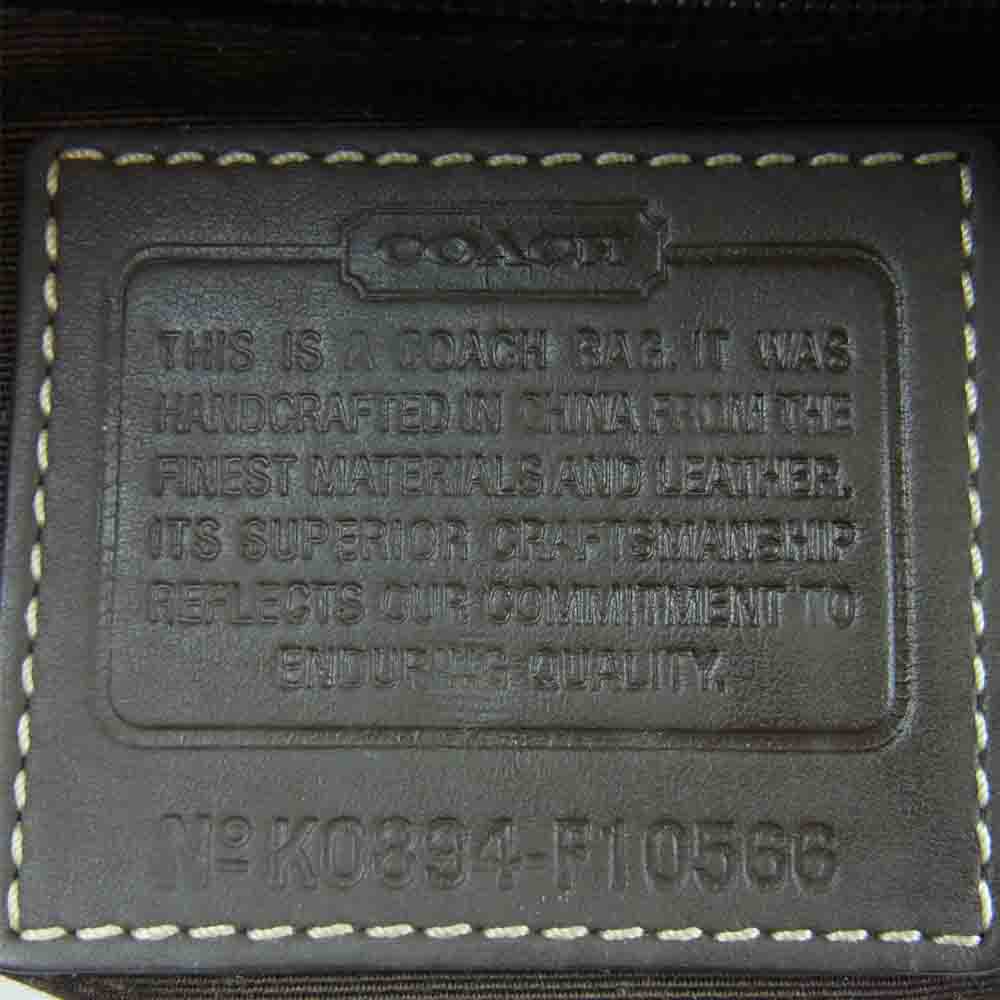 COACH コーチ F10566 シグネチャー クリケット ショルダー バッグ ベージュ系 ゴールド系【中古】