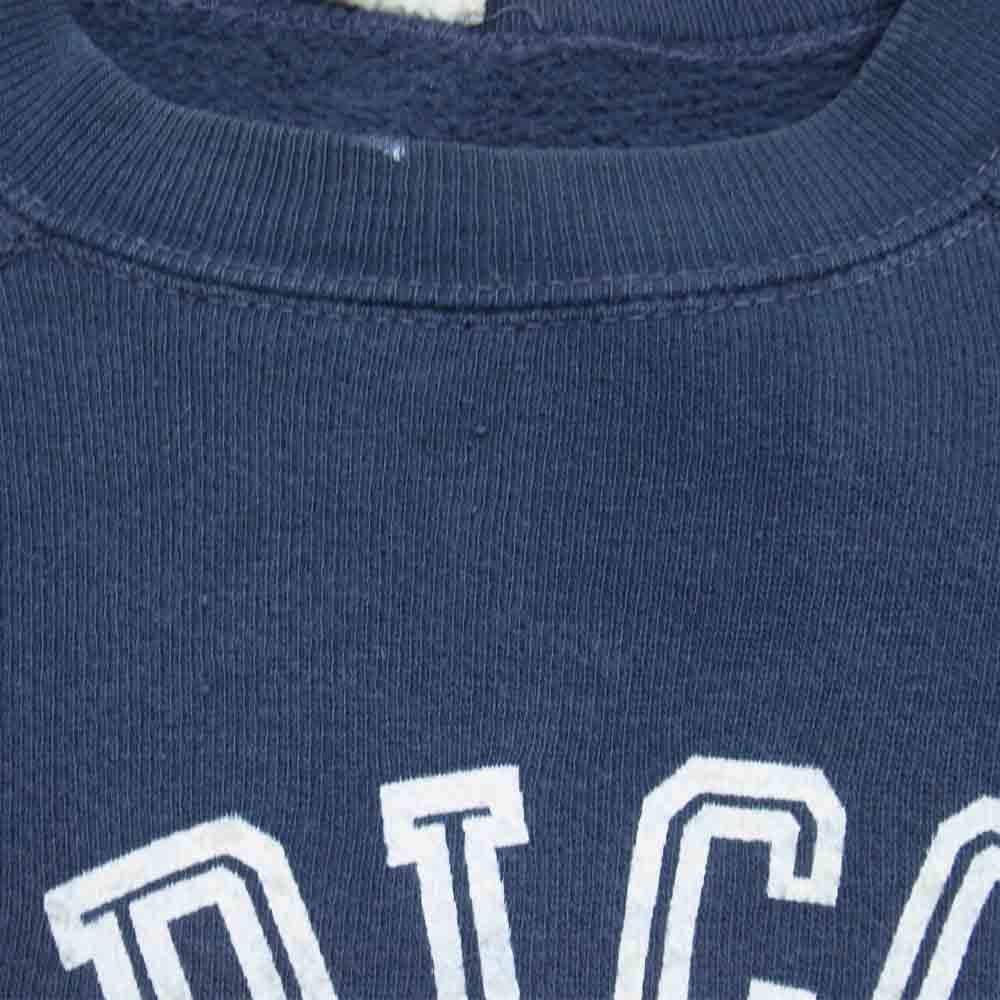 Champion チャンピオン 65s~67sランタグ カレッジプリント スウェット トレーナー ネイビー系 L【中古】