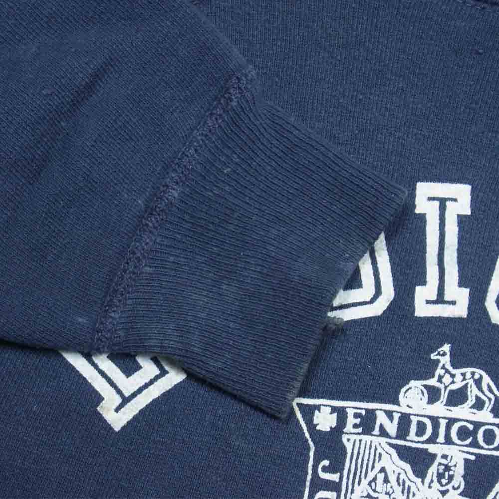 Champion チャンピオン 65s~67sランタグ カレッジプリント スウェット トレーナー ネイビー系 L【中古】