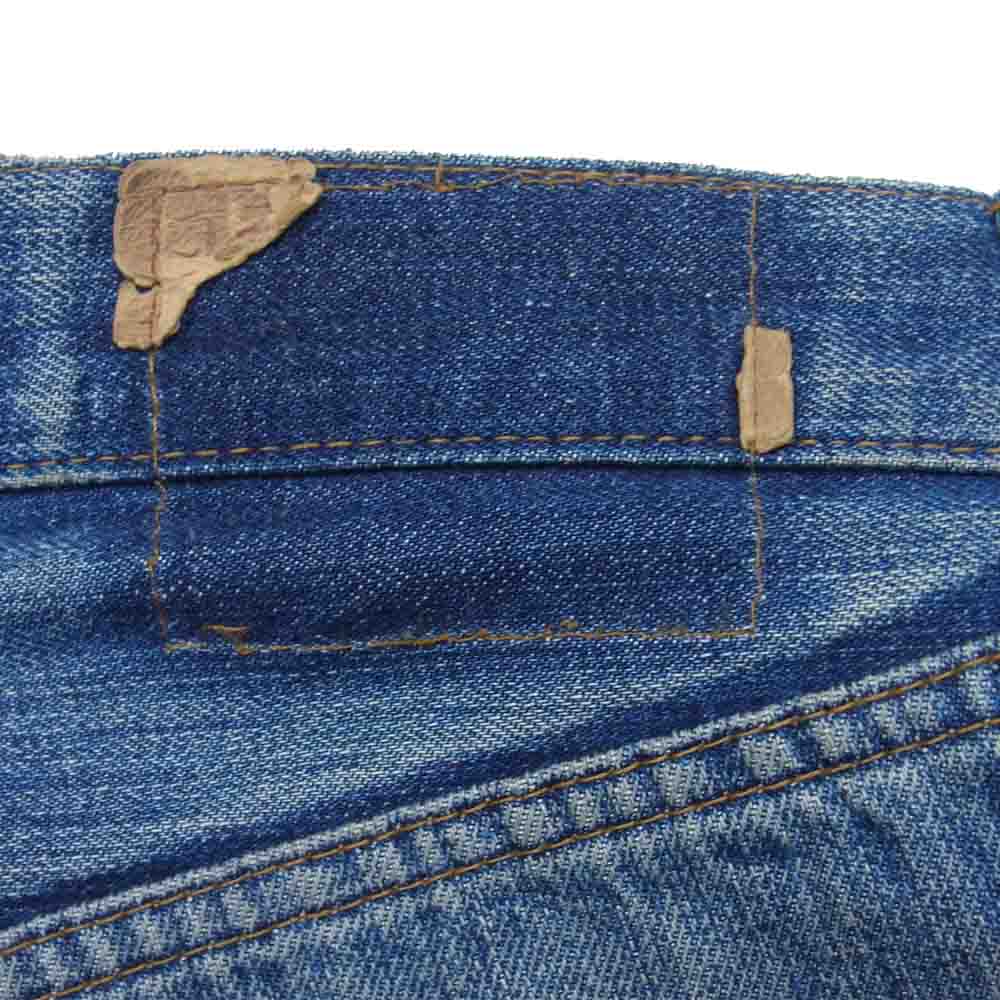 Levi's リーバイス ヴィンテージ オリジナル 501 66前期 ボタン裏刻印6 アルミリベット カンヌキ  股リペア デニム パンツ インディゴブルー系【中古】