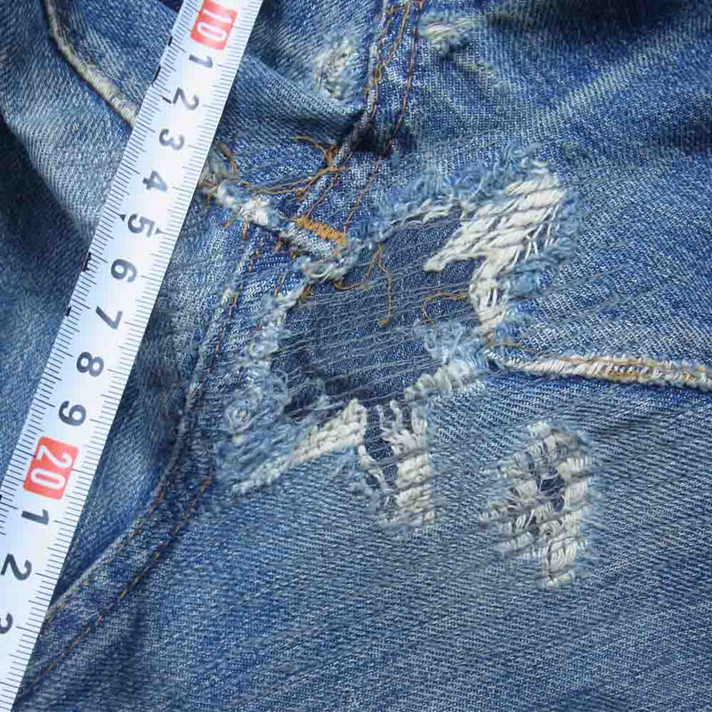 Levi's リーバイス ヴィンテージ オリジナル 501 66前期 ボタン裏刻印6 アルミリベット カンヌキ  股リペア デニム パンツ インディゴブルー系【中古】