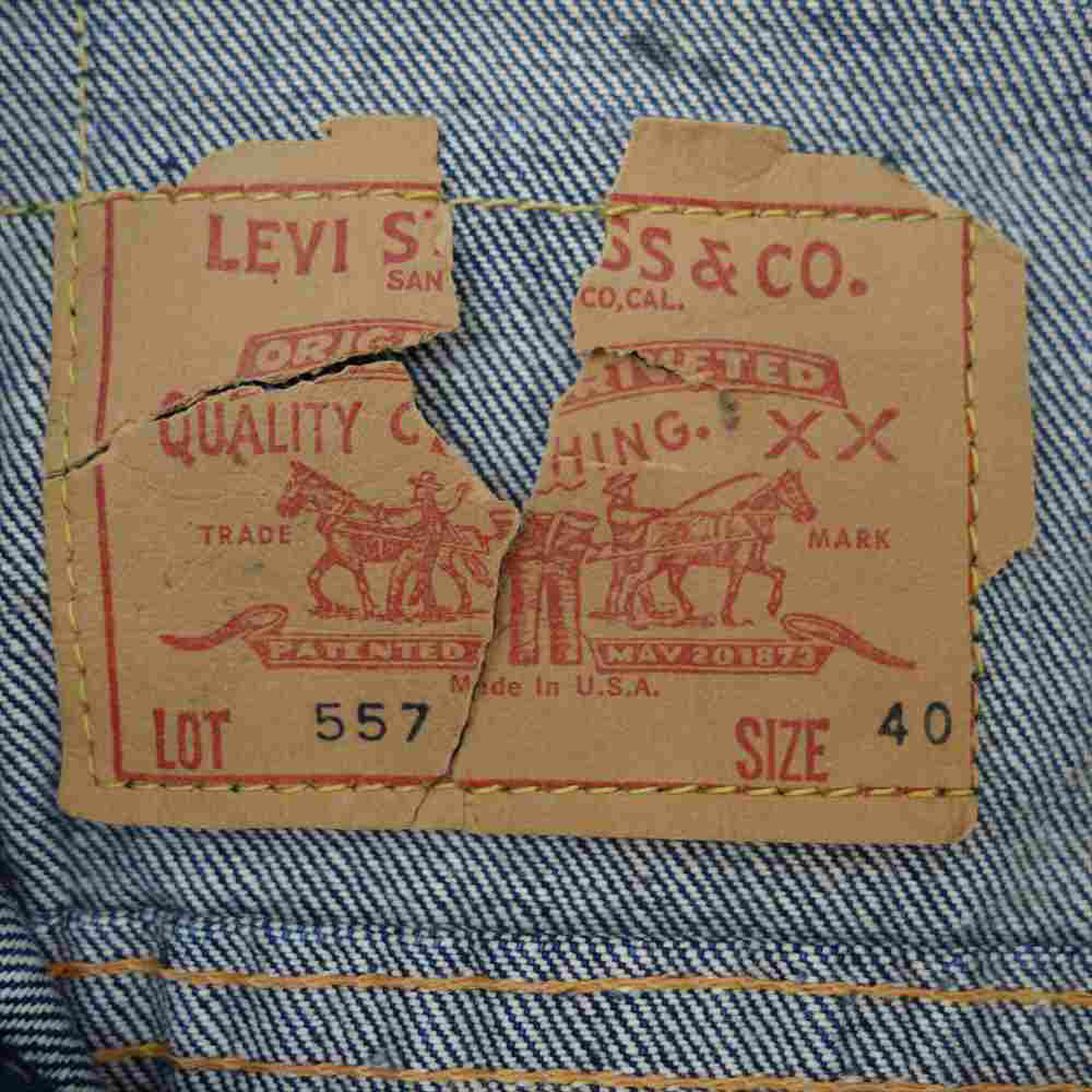 Levi's リーバイス ヴィンテージ オリジナル 557 3rd デニム ジャケット ボタン裏刻印ツメ ツープロング インディゴブルー系 40【中古】