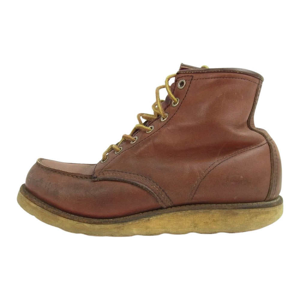 RED WING レッドウィング 90s 四角犬タグ MOC-TOE アイリッシュセッター モックトゥ ブーツ ブラウン系 6 1/2【中古】
