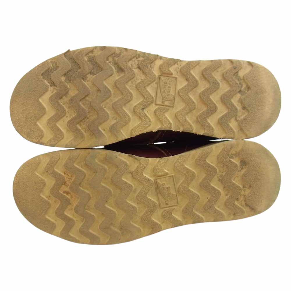 RED WING レッドウィング 8166 刺繍羽タグ 6inch CLASSIC PLAIN TOE プレーントゥブーツ エンジ系 6 1/2【中古】
