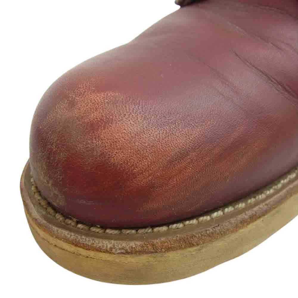 RED WING レッドウィング 8166 刺繍羽タグ 6inch CLASSIC PLAIN TOE プレーントゥブーツ エンジ系 6 1/2【中古】