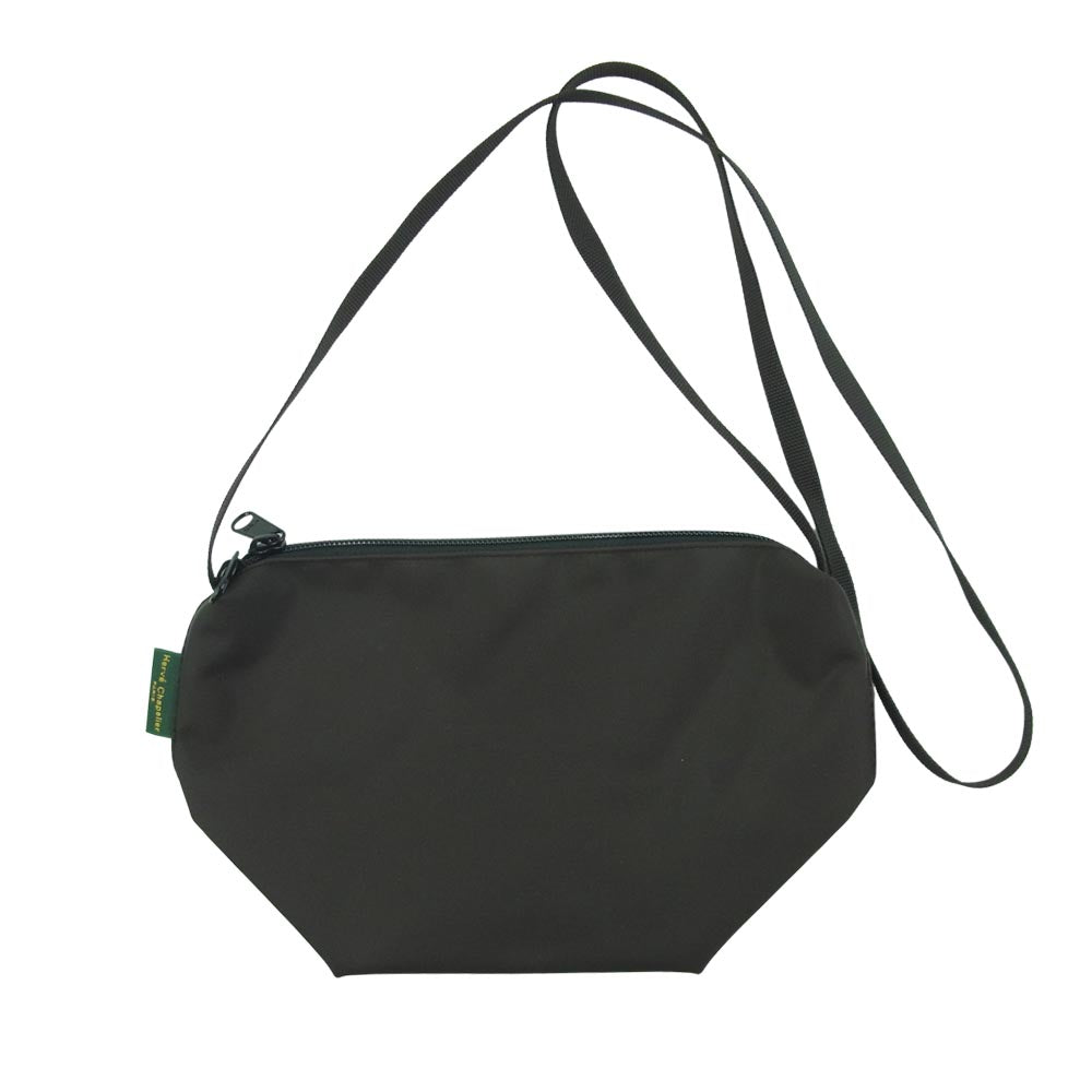 Herve Chapelier エルベ・シャプリエ 2885N 舟形 ナイロン ショルダー ポシェット バッグ モカ【新古品】【未使用】【中古】
