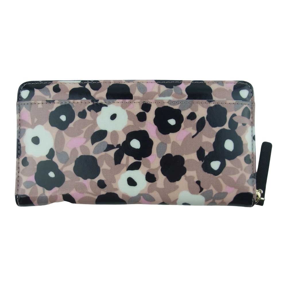 Kate Spade ケイトスペード シダー ストリート フローラル レイシー ウォレット 長財布 ピンク系 ブラック系【極上美品】【中古】