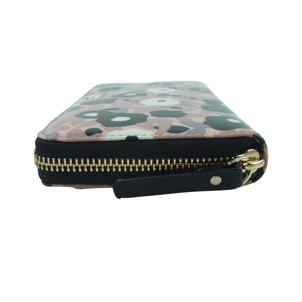 Kate Spade ケイトスペード シダー ストリート フローラル レイシー ウォレット 長財布 ピンク系 ブラック系【極上美品】【中古】