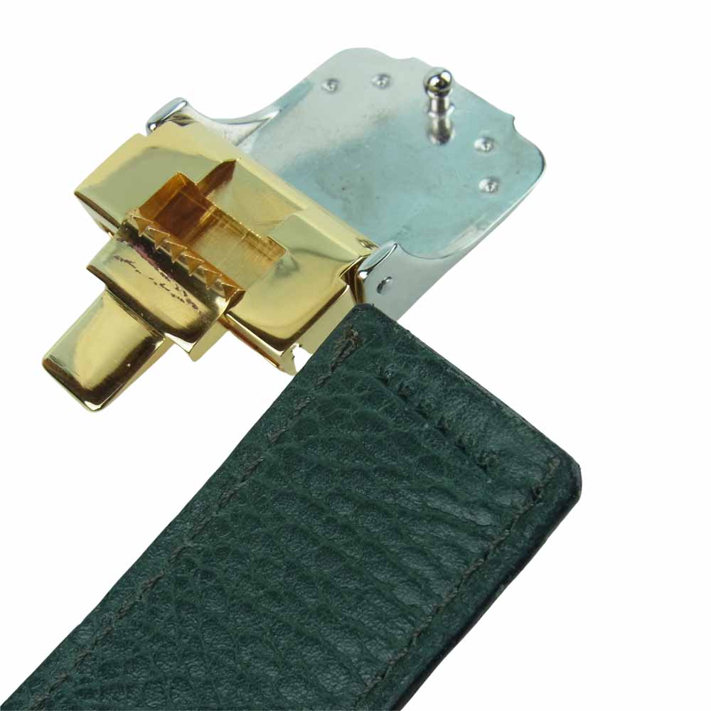 CARTIER カルティエ マストドゥ バックル式 ベルト スペイン製 グリーン系【中古】
