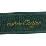 CARTIER カルティエ マストドゥ バックル式 ベルト スペイン製 グリーン系【中古】