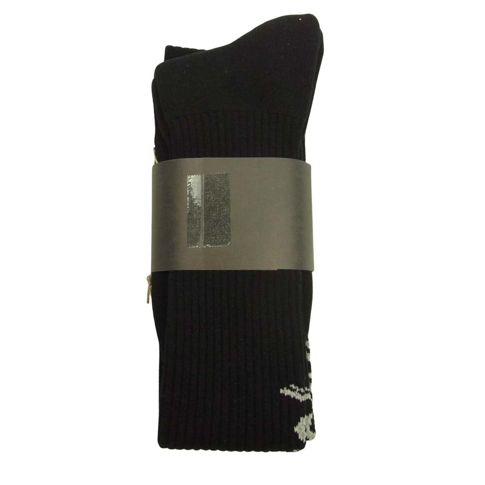 Yohji Yamamoto ヨウジヤマモト GroundY GM-M03-091 ロゴ ソックス 靴下 2足セット ブラック系【新古品】【未使用】【中古】