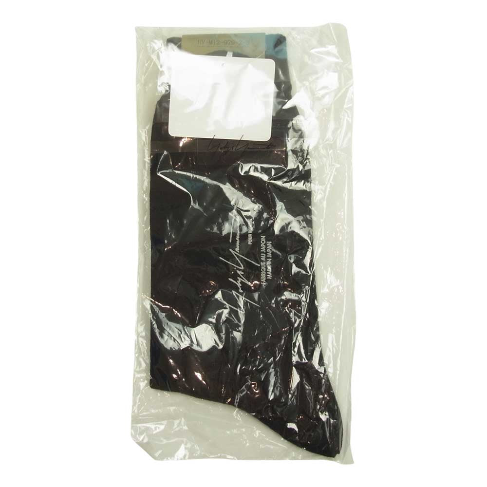 Yohji Yamamoto ヨウジヤマモト POUR HOMME プールオム スカル ドット柄 ロゴ ソックス 靴下 3足セット ブラック系【新古品】【未使用】【中古】
