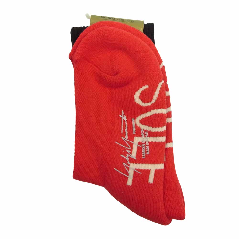 Yohji Yamamoto ヨウジヤマモト POUR HOMME プールオム スカル ドット柄 ロゴ ソックス 靴下 3足セット ブラック系【新古品】【未使用】【中古】