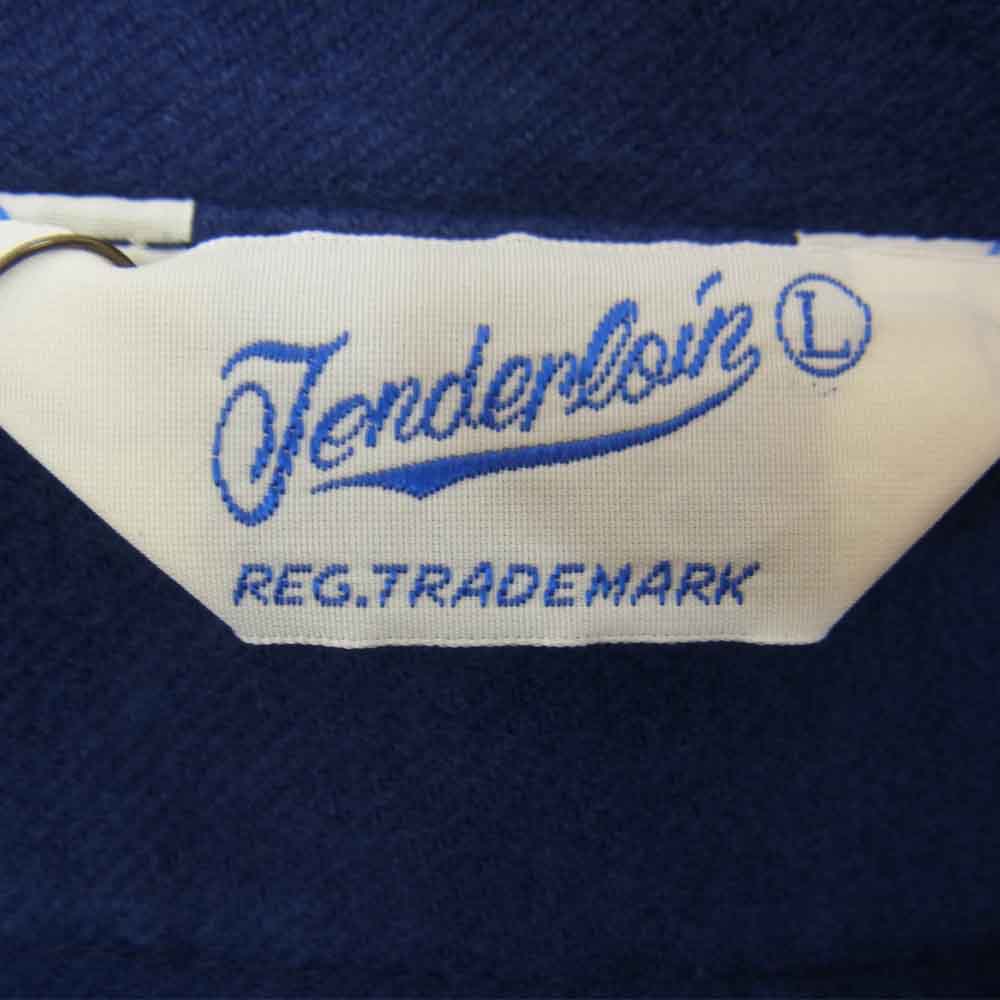 TENDERLOIN テンダーロイン BASEBALL SHT ベースボール 長袖 シャツ ネイビー系 L【極上美品】【中古】