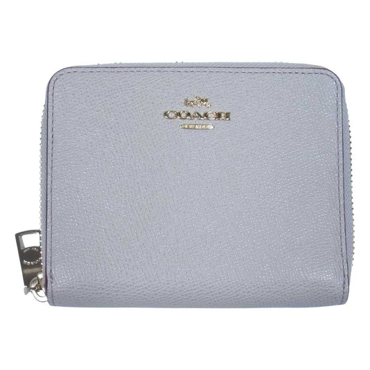 COACH コーチ ラウンドジップ ミニウォレット ベージュ系【中古】