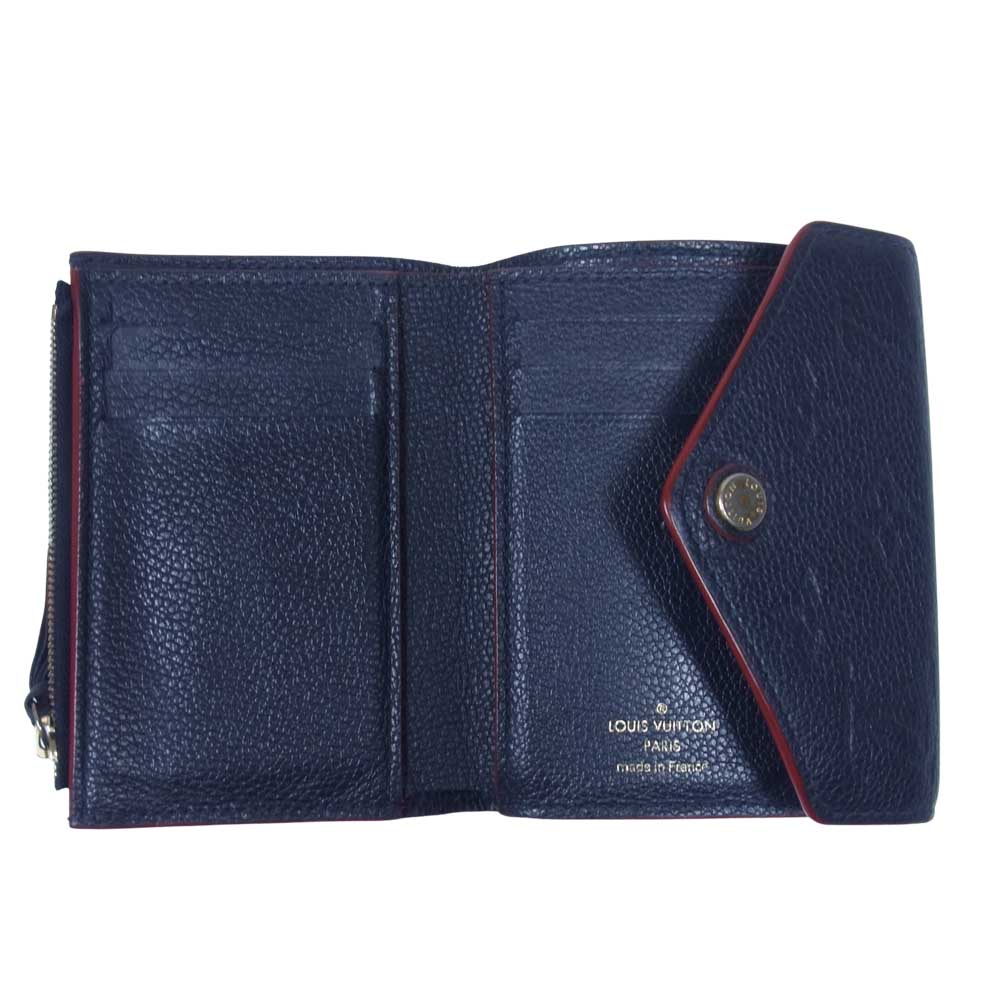 LOUIS VUITTON ルイ・ヴィトン M64577 モノグラム アンプラント ポルトフォイユ ヴィクトリーヌ ネイビー系【中古】