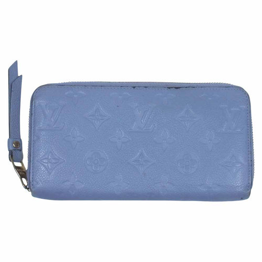 LOUIS VUITTON ルイ・ヴィトン M60570 モノグラム アンプラント ジッピー ウォレット ライトブルー系【中古】