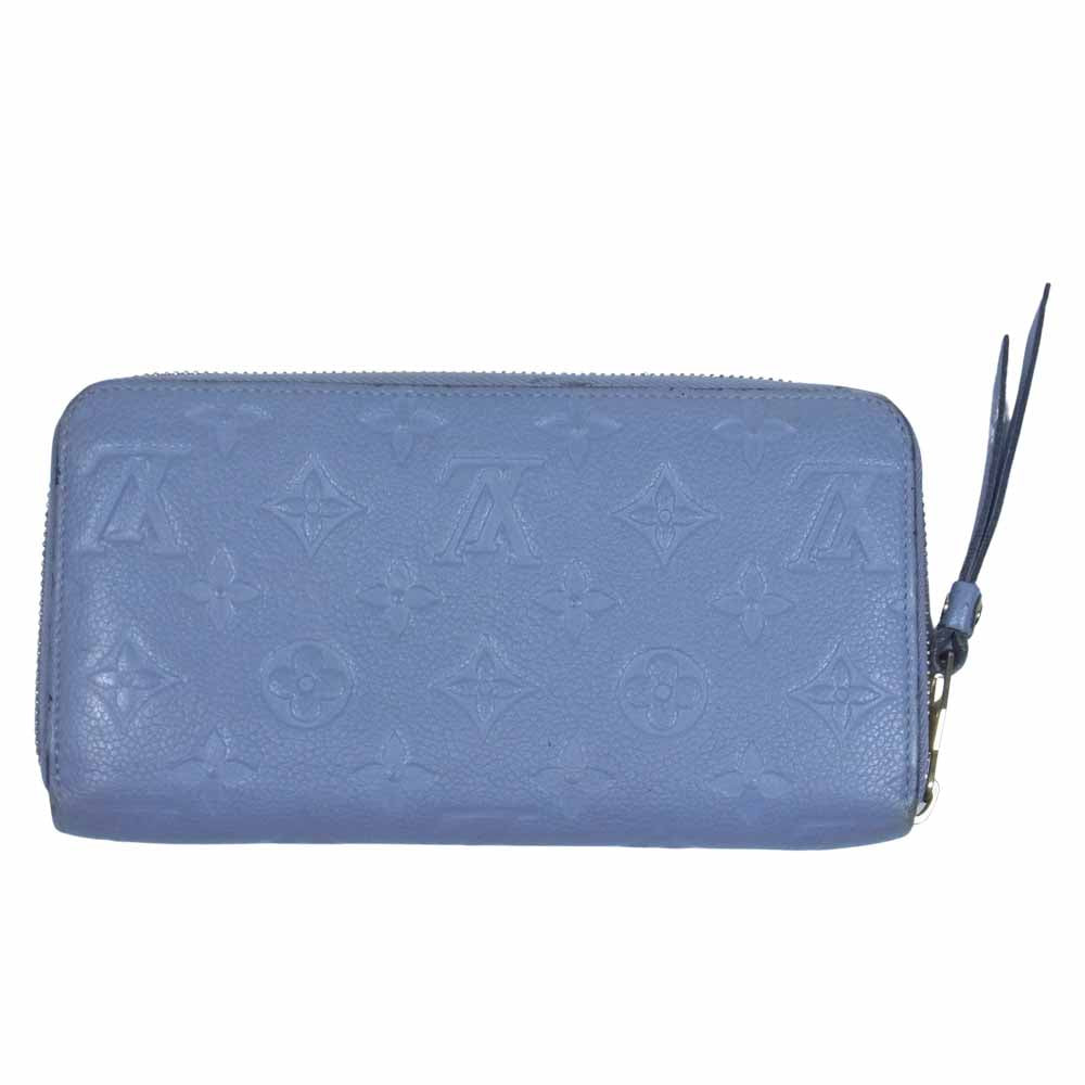 LOUIS VUITTON ルイ・ヴィトン M60570 モノグラム アンプラント ジッピー ウォレット ライトブルー系【中古】
