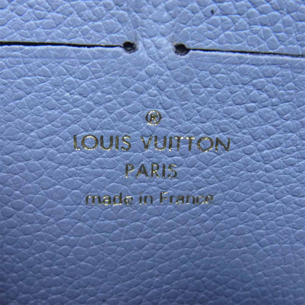 LOUIS VUITTON ルイ・ヴィトン M60570 モノグラム アンプラント ジッピー ウォレット ライトブルー系【中古】