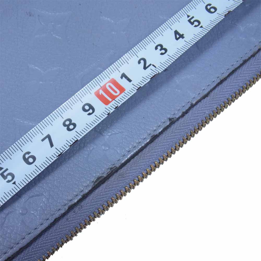LOUIS VUITTON ルイ・ヴィトン M60570 モノグラム アンプラント ジッピー ウォレット ライトブルー系【中古】