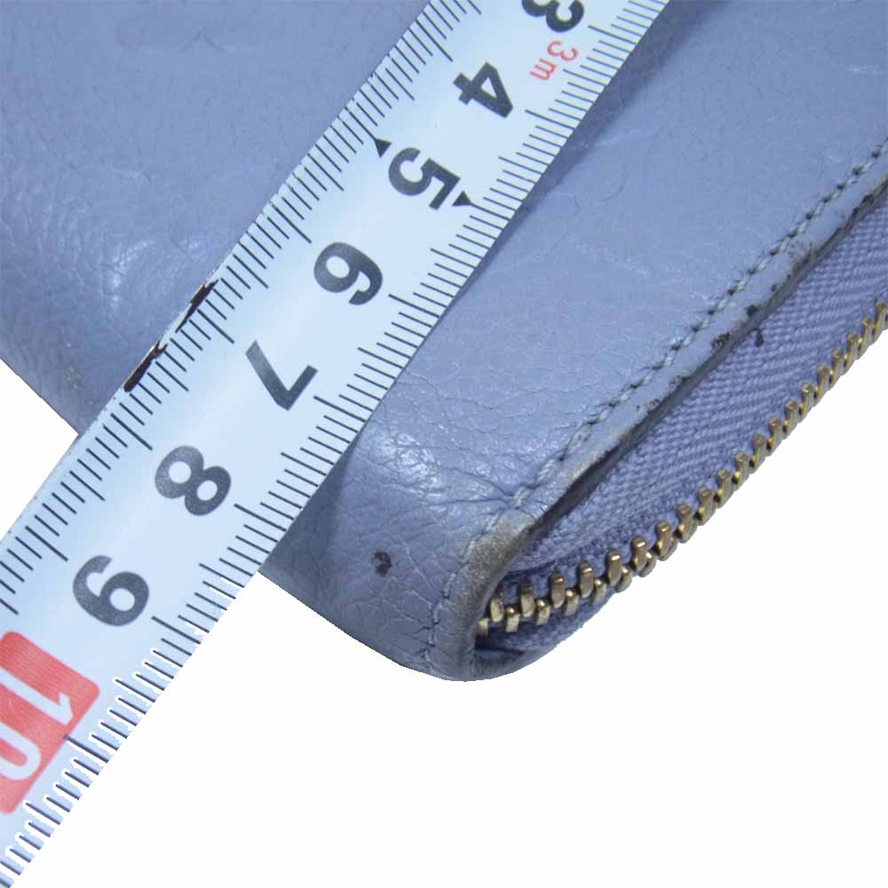 LOUIS VUITTON ルイ・ヴィトン M60570 モノグラム アンプラント ジッピー ウォレット ライトブルー系【中古】