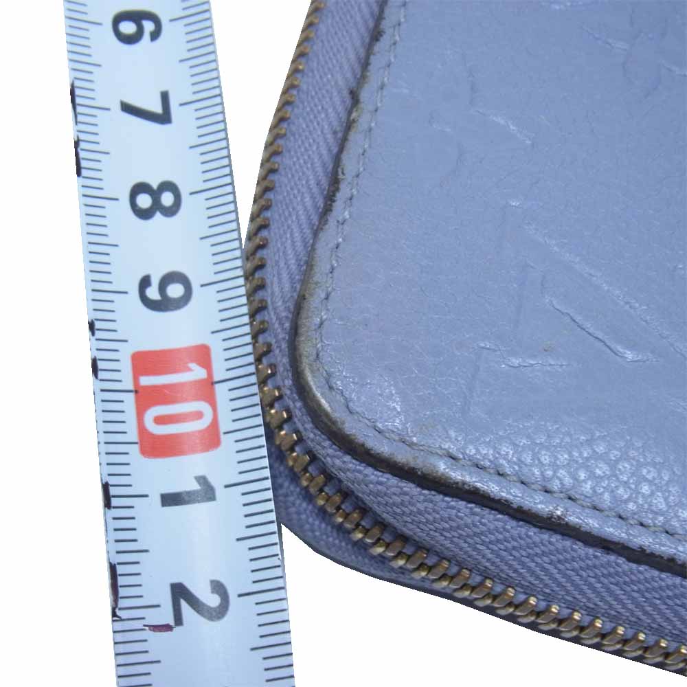 LOUIS VUITTON ルイ・ヴィトン M60570 モノグラム アンプラント ジッピー ウォレット ライトブルー系【中古】