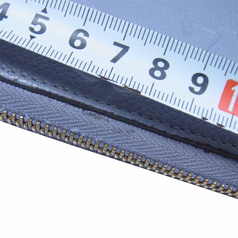LOUIS VUITTON ルイ・ヴィトン M60570 モノグラム アンプラント ジッピー ウォレット ライトブルー系【中古】