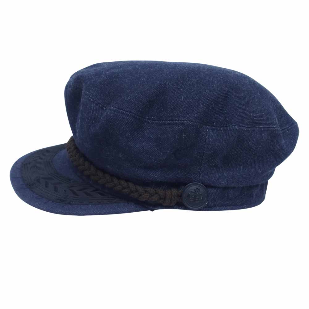 RUDE GALLERY BLACK REBEL ルードギャラリーブラックレーベル WORK CAP ワーク キャップ インディゴブルー系【中古】