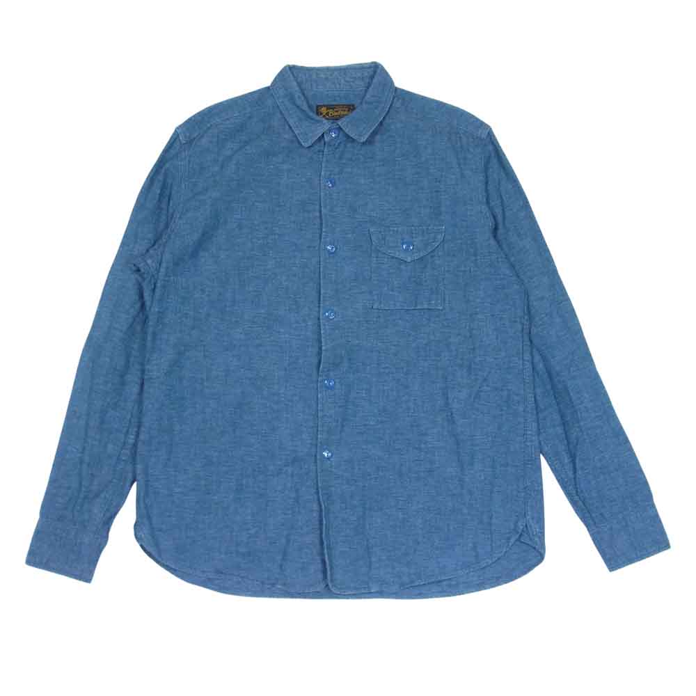 RUDE GALLERY BLACK REBEL ルードギャラリーブラックレーベル WORK SHIRTS ワーク シャツ インディゴブルー系 L【中古】