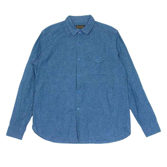 RUDE GALLERY BLACK REBEL ルードギャラリーブラックレーベル WORK SHIRTS ワーク シャツ インディゴブルー系 L【中古】