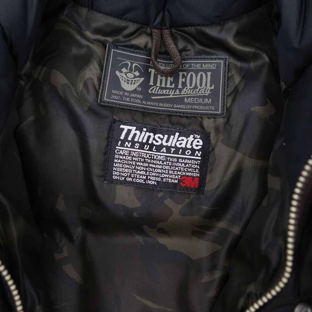 THE FOOL ザ フール シンサレート 中綿 モーターサイクル ジャケット ブラック系 M【中古】