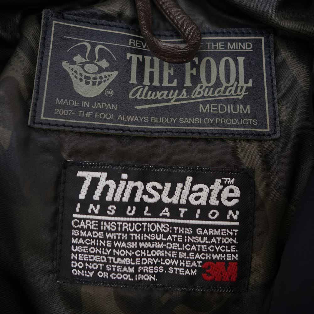 THE FOOL ザ フール シンサレート 中綿 モーターサイクル ジャケット ブラック系 M【中古】