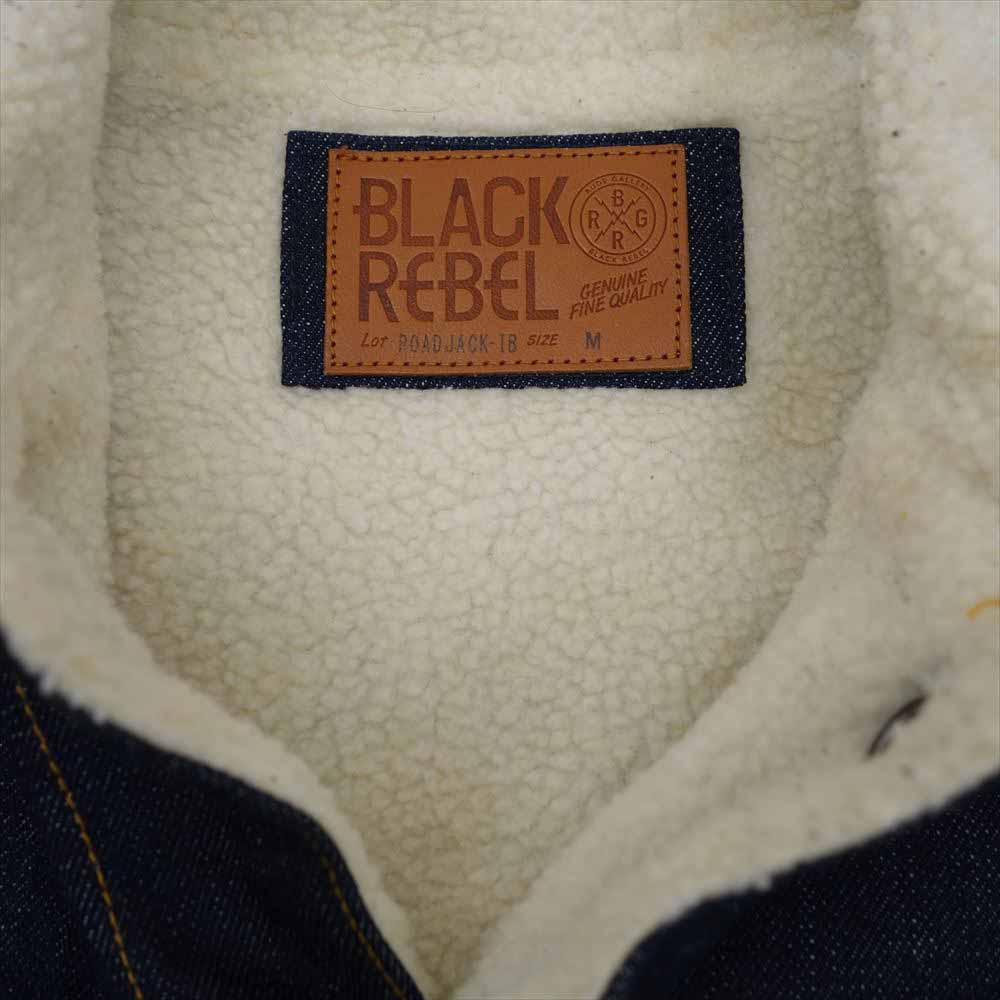 RUDE GALLERY BLACK REBEL ルードギャラリーブラックレーベル デニム ボア ジャケット インディゴブルー系 M【中古】