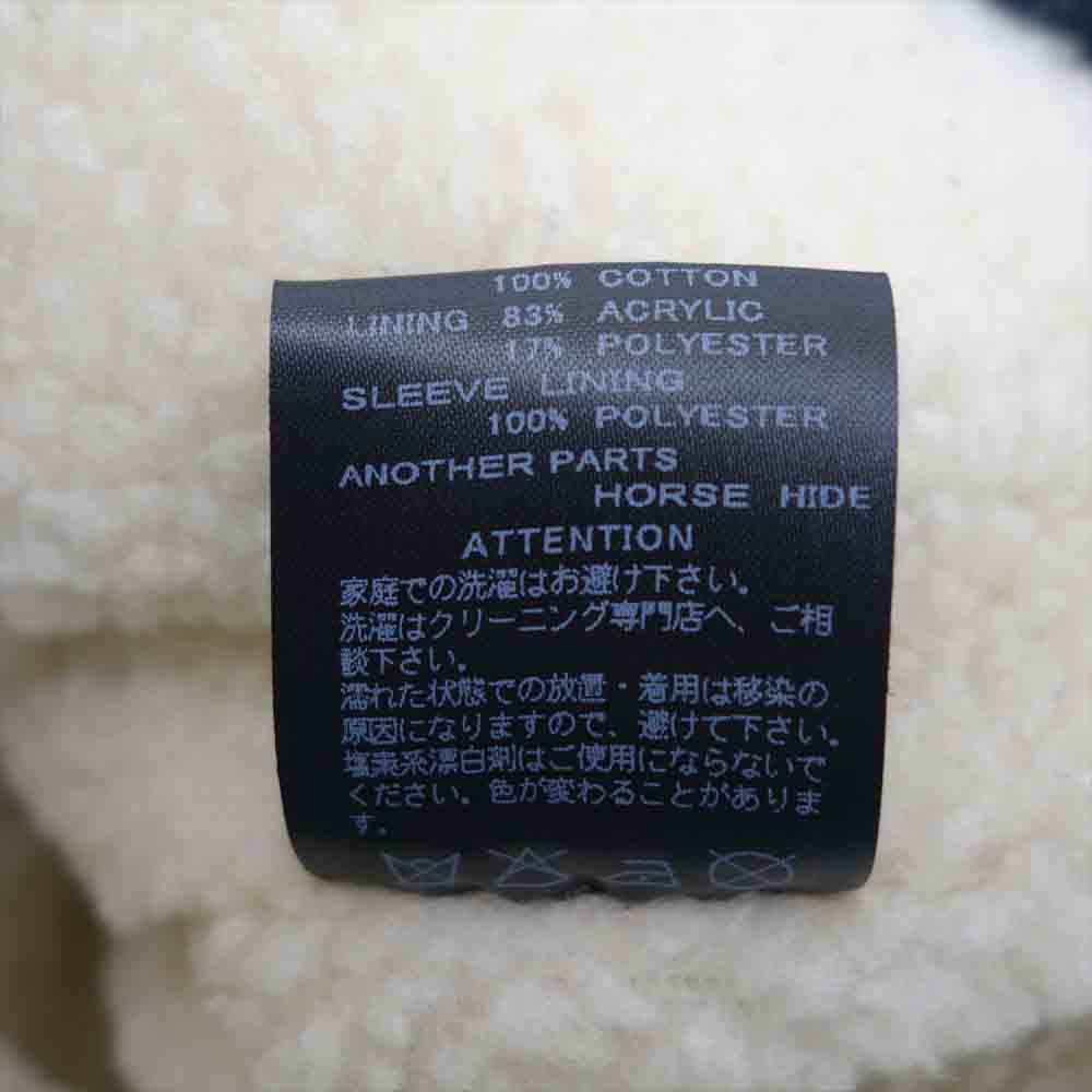 RUDE GALLERY BLACK REBEL ルードギャラリーブラックレーベル デニム ボア ジャケット インディゴブルー系 M【中古】