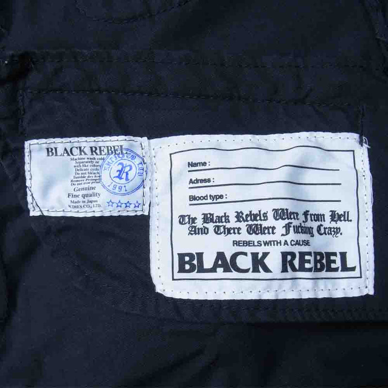 RUDE GALLERY BLACK REBEL ルードギャラリーブラックレーベル ジャンプスーツ オールインワン ツナギ ブラック系 L【中古】