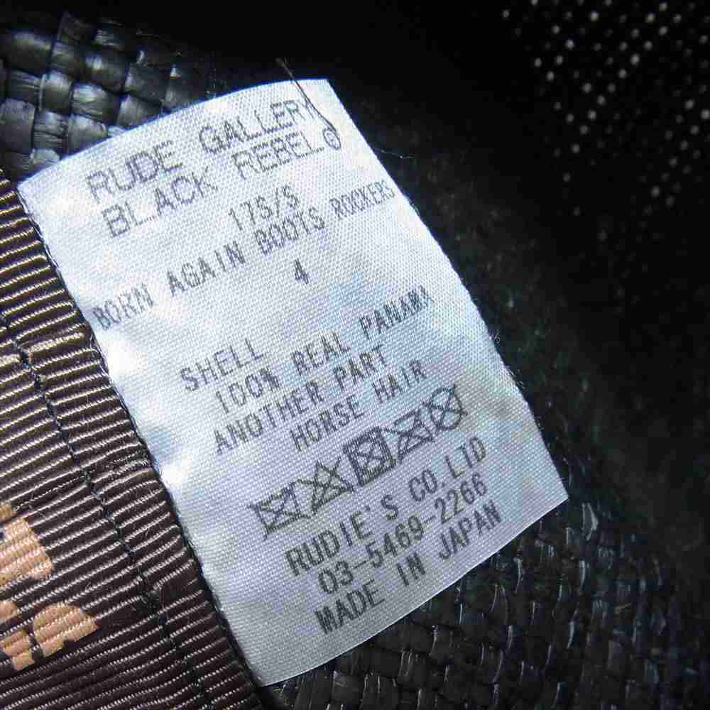 RUDE GALLERY BLACK REBEL ルードギャラリーブラックレーベル × STETSON ステットソン パナ マハット ブラック系 4【中古】