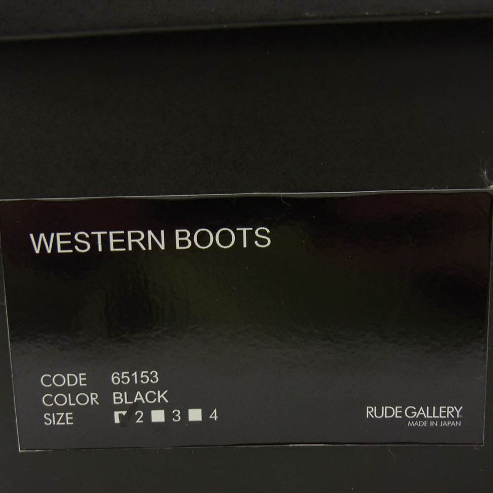 RUDE GALLERY ルードギャラリー WESTERN BOOTS ウエスタンブーツ ブラック系 26【中古】