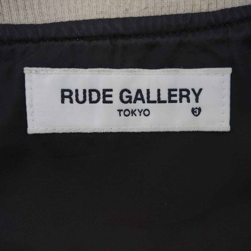RUDE GALLERY ルードギャラリー スカジャン サテン ジャケット パンサー ブラック系 3【中古】
