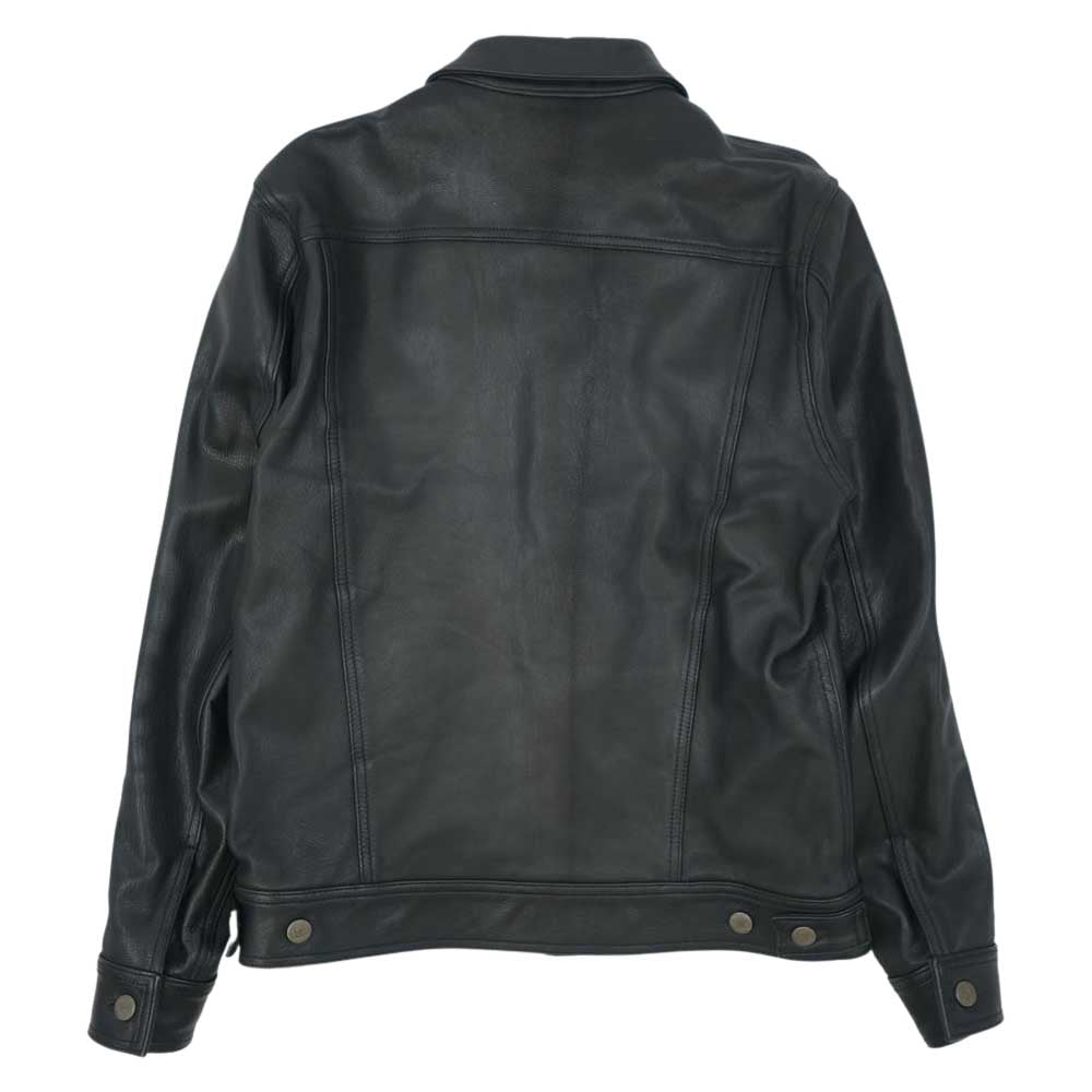 RUDE GALLERY BLACK REBEL ルードギャラリーブラックレーベル レザー Gジャン ジャケット ブラック系 L【中古】