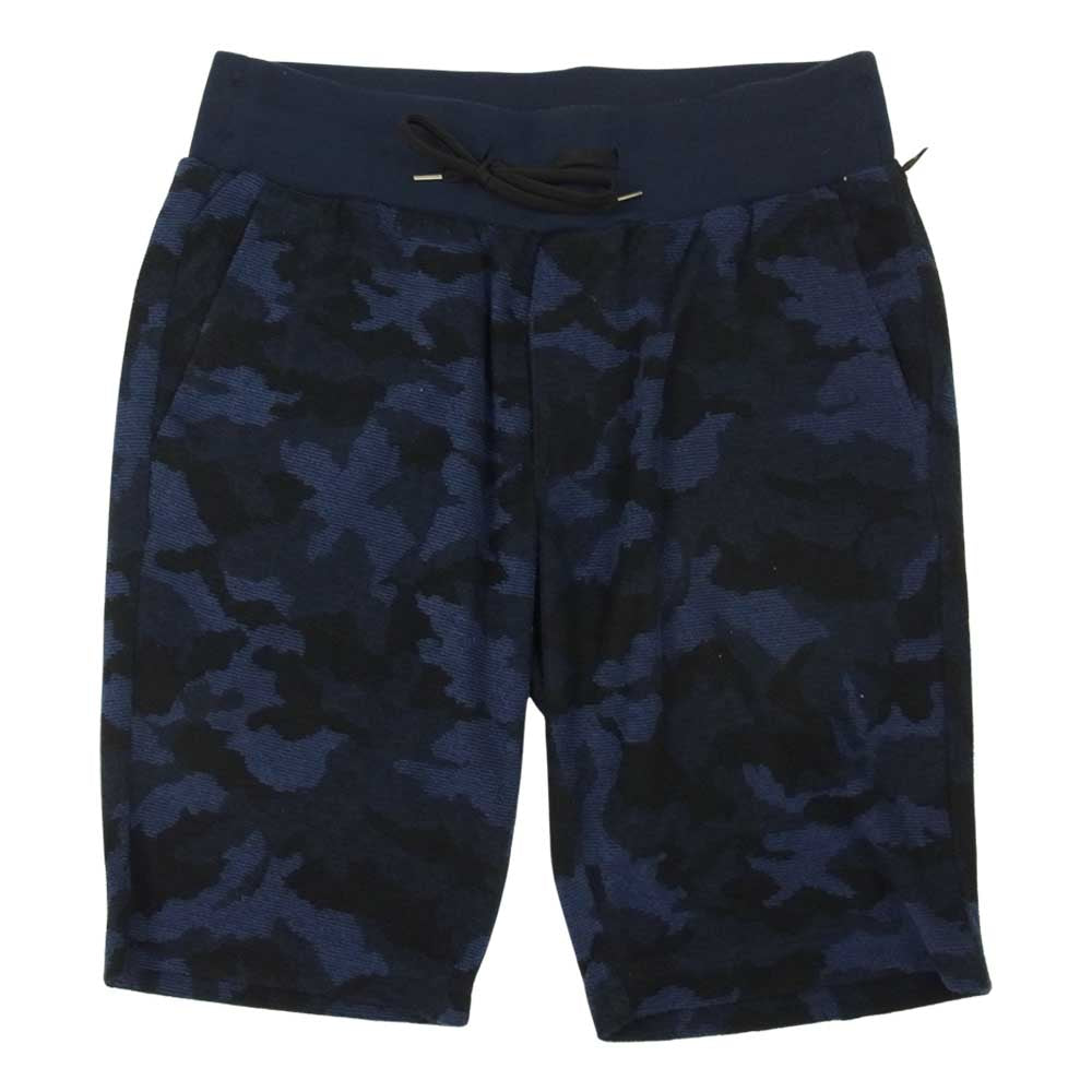 wjk ダブルジェイケイ 5812 jd10b camo jacquard shorts カモフラ ジャガード ショーツ ブルー系 S【中古】