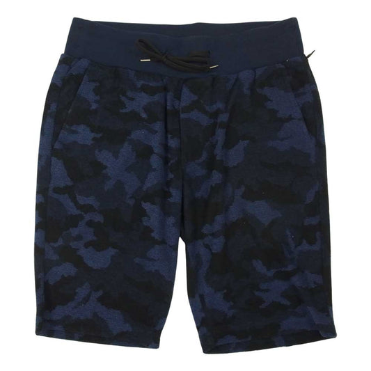wjk ダブルジェイケイ 5812 jd10b camo jacquard shorts カモフラ ジャガード ショーツ ブルー系 S【中古】