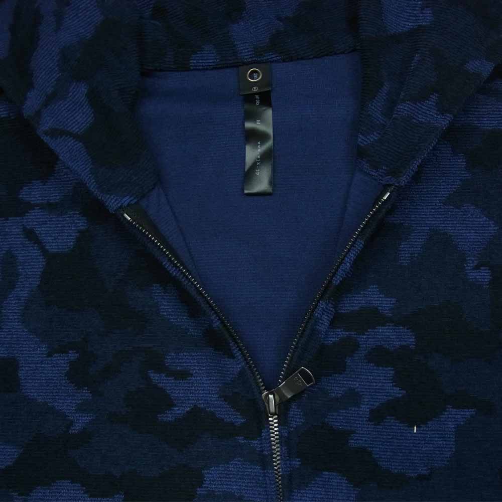 wjk ダブルジェイケイ camo jacquard parka カモフラ ジャガード ジップ パーカー 日本製 ブルー系 M【中古】